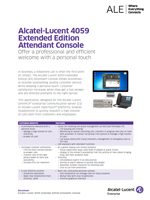 The Alcatel-Lucent 4059 extended edition attendant console brochure