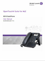 Picture of the alcatel-lucent 8018 Premium Deskphone User manual