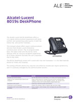The Alcatel-Lucent 8019s premium deskphone brochure.