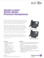 The Alcatel-Lucent 8029, 8038 deskphone brochure