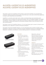 The Alcatel-Lucent 8115 Audioffice conference module brochure.
