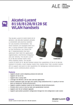 The Alcatel-Lucent 8118 WLAN handset brochure.