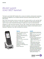 The Alcatel-Lucent 8242 DECT handset brochure.