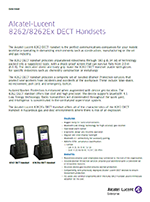 The Alcatel-Lucent 8262 DECT handset brochure.