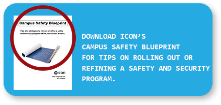 Call to action asking users to download a campus safety blueprint