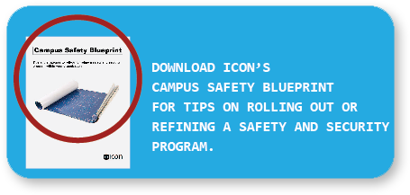 Call to action asking users to download a campus safety blueprint