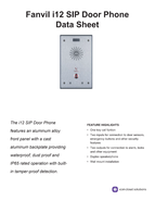 The ICONnect i12 IP Door Phone brochure.