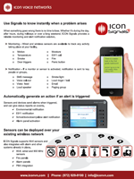 The ICON Signals alerting and notification brochure.