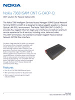 The Nokia 7368 ISAM ONT G-040P-Q Brochure