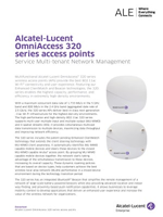 The Alcatel-Lucent OmniAccess 320 series access points brochure.