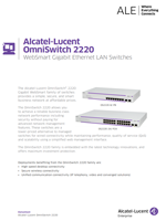 The Alcatel-Lucent OmniSwitch 2220 brochure.