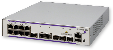 Product image of the Omniswitch 6450 10-port switch