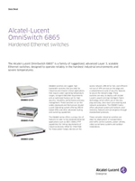 The Alcatel-Lucent OmniSwitch 6865 brochure.