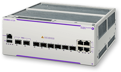 Picture of the OmniSwitch 6865 hardened LAN ethernet switch