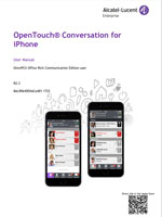 The OpenTouch Conversation for iPhone Smartphone User Manual