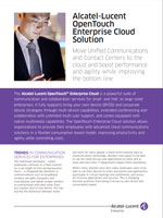 The Alcatel-Lucent OpenTouch Enterprise Cloud Solution brochure.