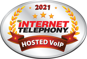 Award seal for the Internet telephony 2019 hosted VoIP 