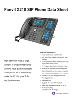  The X210 IP Phone Data Sheet
